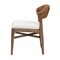 Baxton Studio Chloe Modern Bohemian Walnut Brown Finished Mahogany Wood and Natural Rattan Dining Chair 225-13107-ZORO - alternate 4